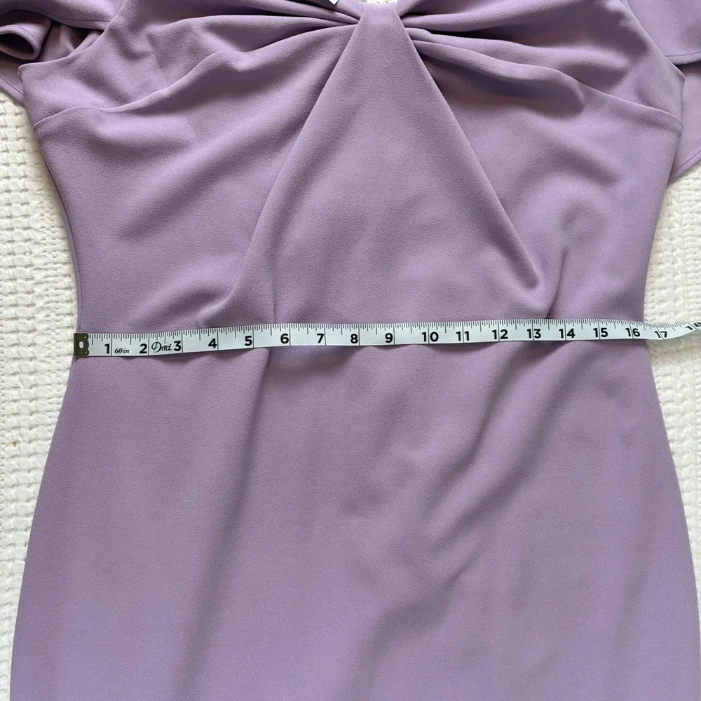 NWT Belle Badgley Mischka Dress Sheath Lilac Lavender Kentucky Derby Women 12 - Picture 10 of 12